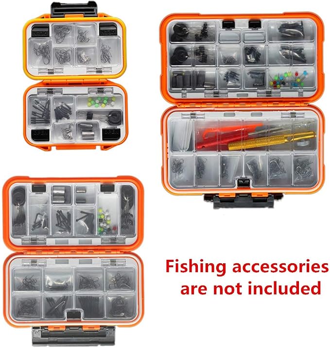 Waterproof Fishing Lure Box Spoon Hooks Baits Storage Tackle Box Containers for Casting Fishing Fly Fishing,Large/Medium/Small Lure Case