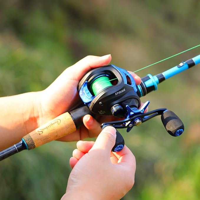 Sougayilang Fishing Rod and Reel Combo, Medium Heavy Fishing Pole with Baitcasting Reel Combo, 2-Piece Baitcaster Combo
