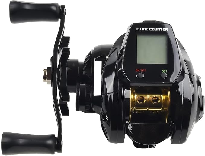 Digital Baitcasting Fishing Reel 7.2:1 Gear Ratio with Bite Alarm and Line Counter Depth Positioning, 10+1 BB Aluminum Spool for Saltwater Freshwater, Left or Right Hand Retrieve