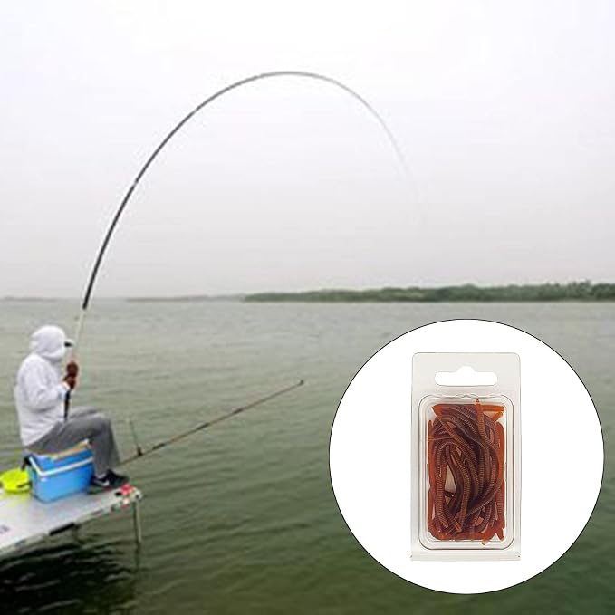 Fishing Worm-Baits Soft Artificial Lures Swimming Earthworm for Saltwater/Freshwater Lures Sea