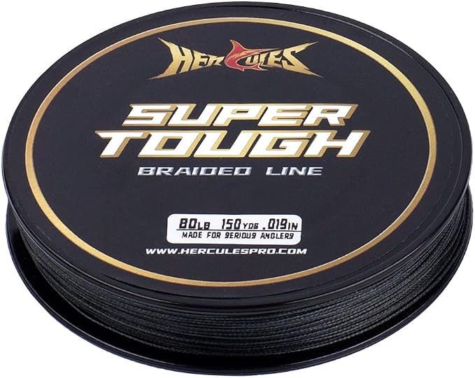 HERCULES Super Tough Braided Fishing Line 4 Strands / 8 Strands, 4lb - 160lb Braid Lines, 150/300/500/1000 Yards for Saltwater