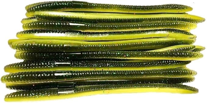 20 Pcs 5" Finesse Trick Worm (Scent, Float) Soft Plastic Bait for Bass Fishing