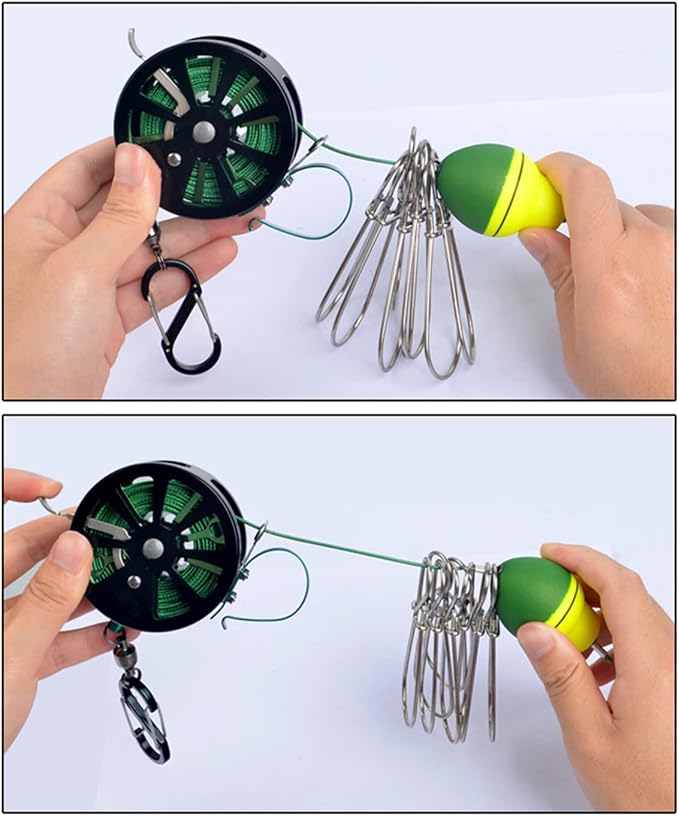 Joyeee Fish Stringer, Foam Fishing Float, Lures, Baits, Ice Spearing Equipment Multi-Tools