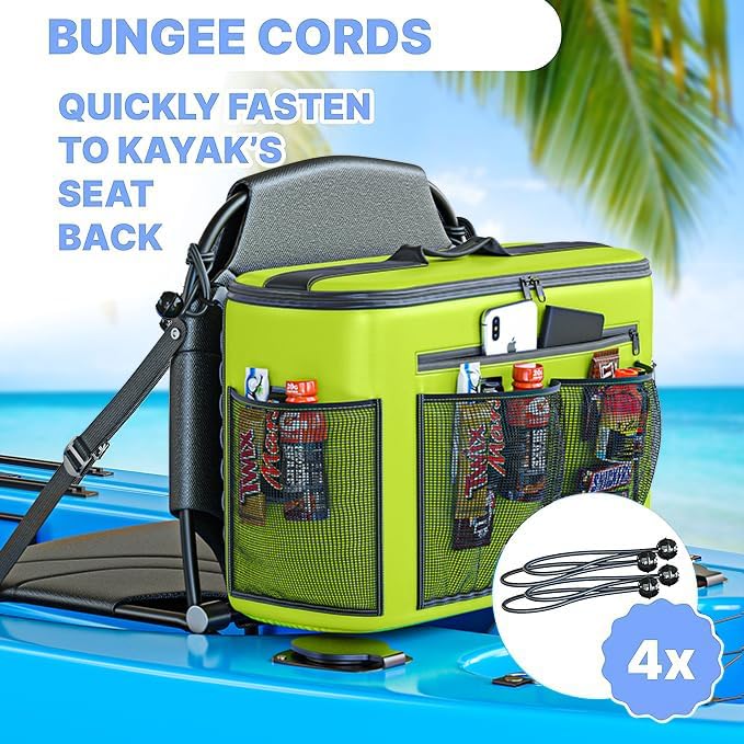 TidyFriend Kayak Cooler Behind Seat, Waterproof Cooler for Kayaking, Kayak Accessories Cooler Bag, Compatible with Lawn Chair Seat, Portable Ice Chest, Keeps Drinks Cold, Travel, Beach, Lunch
