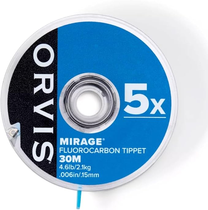 Orvis Mirage Tippet Material Outstanding Turnover Power, Extrusion Taper Technology, Water-Like Refraction Index, Abrasion Resistant Fluorocarbon