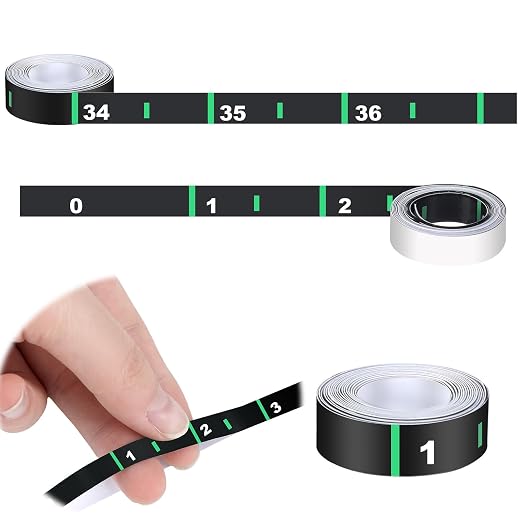 Affrolling 2 Pcs 36 Inch Fish Measuring Tape Stickers Waterproof Transparent Vinyl Fish Measuring Decal Adhesive Boat Ruler Clear Boat Accessories (Black)
