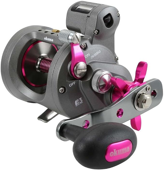 Okuma Coldwater Lightweight Graphite Round Trolling Reel Ladies Edition