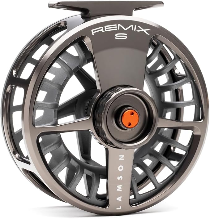 Lamson Remix S-Series Fly Reel 3-Pack (1 Reel & 2 spools with Carrying case) CNC machined Frame, Sealed Drag, 3/4/5/6/7/8/9/10 Weights