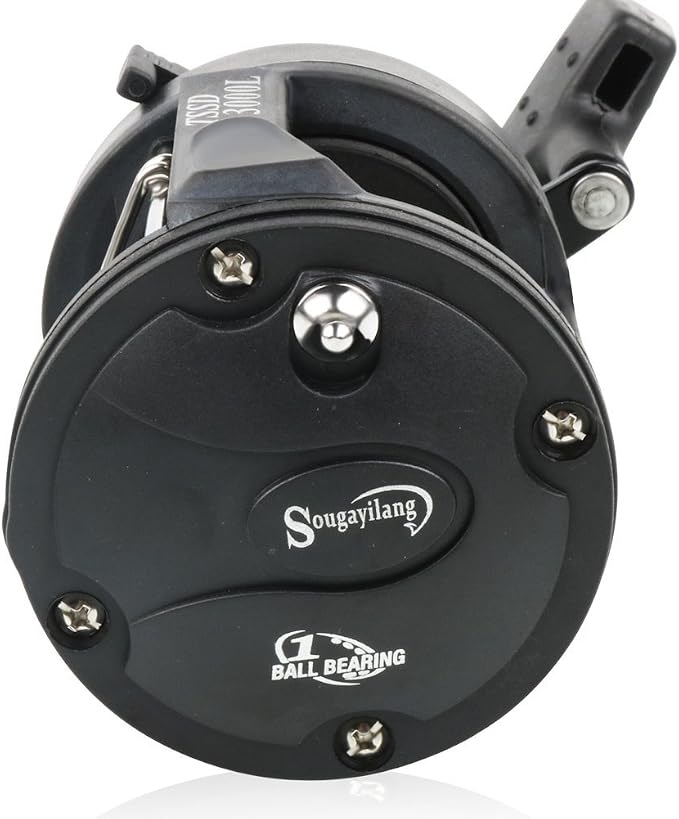 Sougayilang Conventional Reel – 27LB Max Drag,Saltwater Inshore Surf Trolling Reel for Catfish, Musky, Bass, Salmon/Steelhead, Striper – Heavy Duty Round Baitcasting Fishing Reel