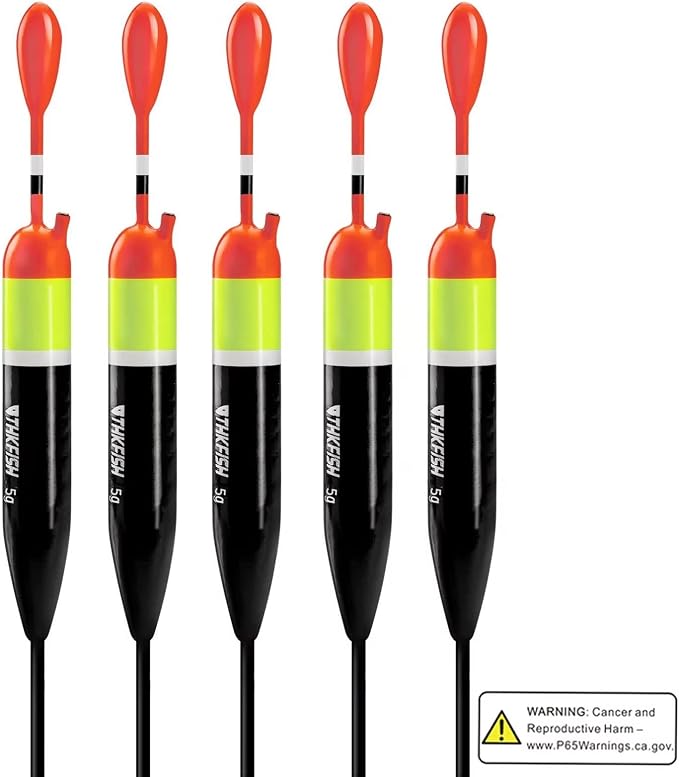 THKFISH Fishing Bobbers Fishing Floats and Bobbers Slip Bobbers for Fishing Balsa Floats Crappie Fishing Bobbers 1/6oz(3.47"X0.47"X6.73") 3/8oz(3.84"X0.6"X 7.2") 1/2oz(4.13"X0.75"X7.87")