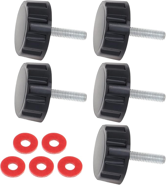 Conskyee Universal Fishing Reel Handle Screw Caps, Fishing Reel Replacement Parts for Spinning Reel Knob Crank Power Foldable Handle Grip(Pack of 5)