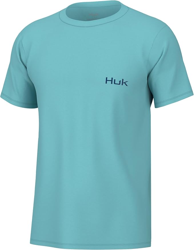 HUK Mens Performance Fishing Logo Tee, Short Sleeve T-Shirt for Men