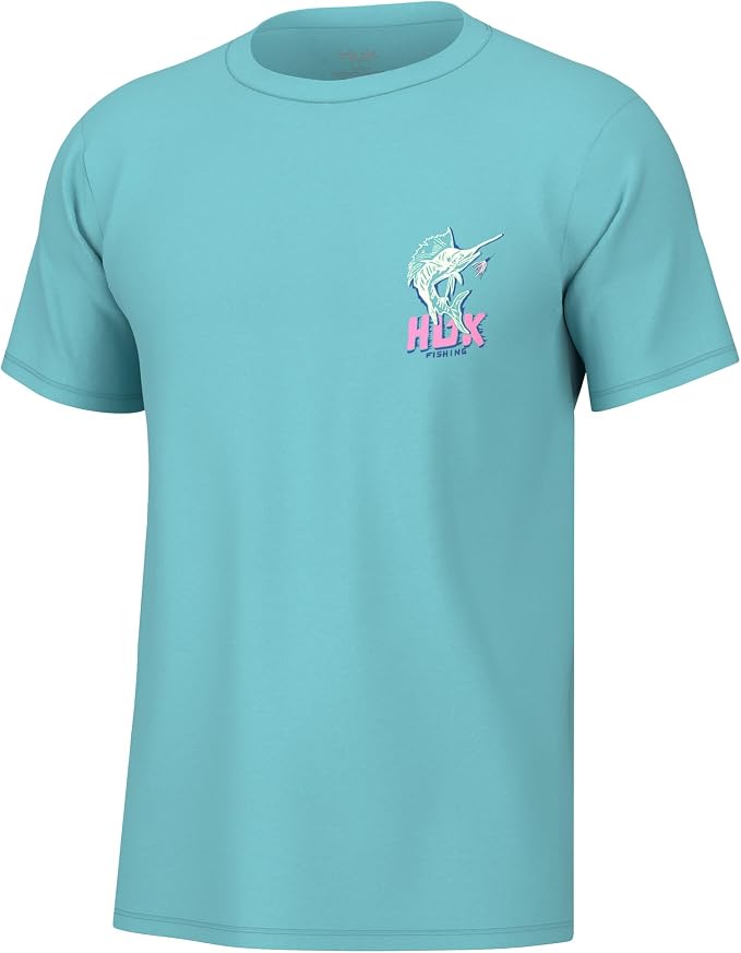 HUK Mens Fishing Graphic Tee, Performance Short Sleeve, Quick-Dry