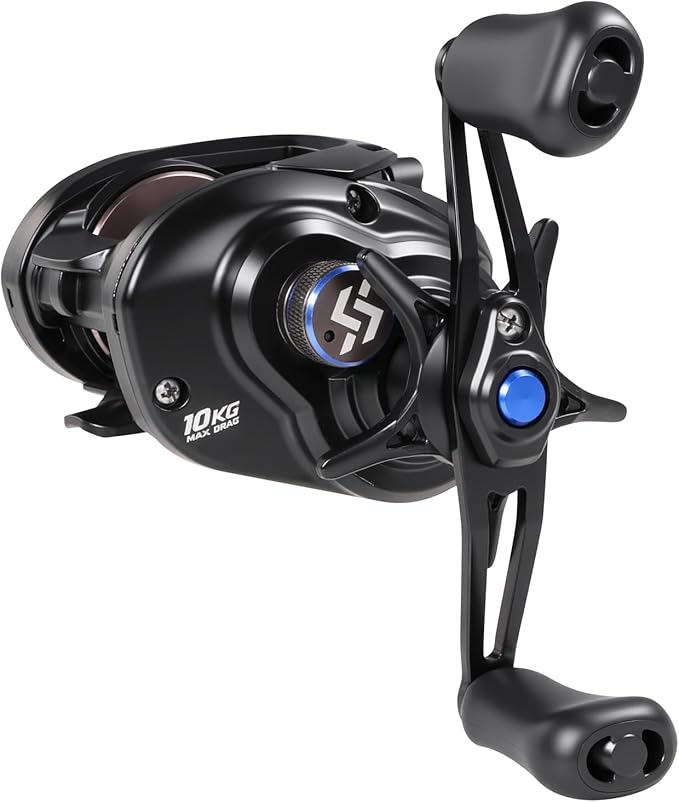 Sougayilang Baitcasting Reel with Digital Anti-Backlash Control - Smart Computer Braking System, 7.2:1 Gear Ratio, 18.5LB Max Drag-Easy Casting Baitcaster for Beginners & Bass Anglers