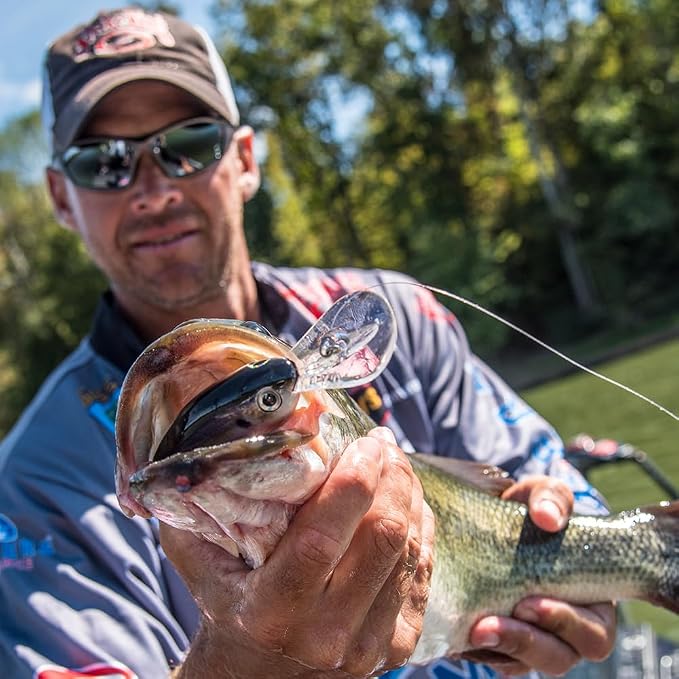 Strike King Pro Model 6XD Fishing Lure, Deep Diving Crankbait, Unique Curved Bill, Free-Floating Rattle Chambers, 1-Ounce, Dives to 19-Feet, Size 1 Treble Hooks