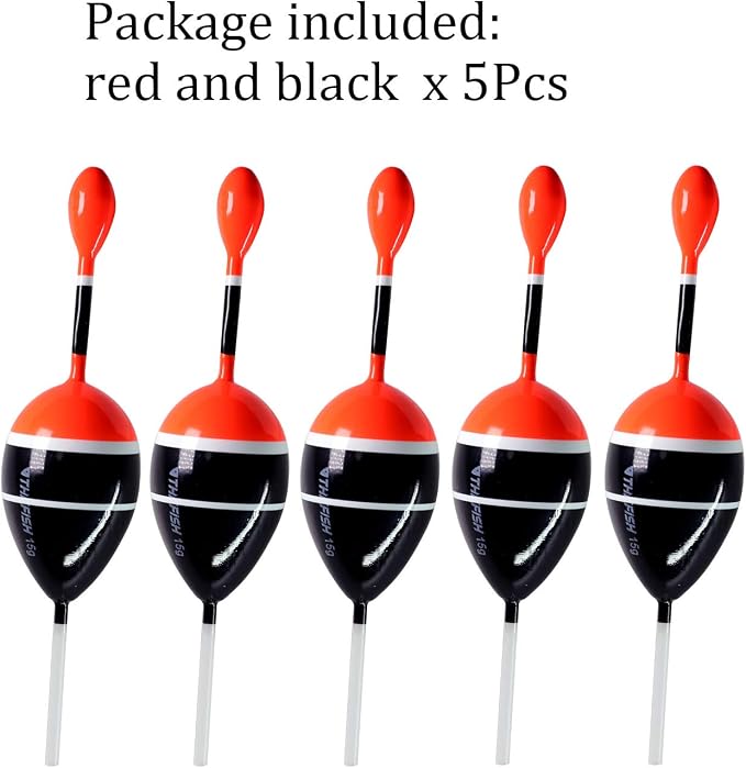 THKFISH Fishing Floats Bobbers Slide Floats Balsa Fishing Bobber Slip Bobbers for Crappie Panfish Trout Bass (1/2oz 2"x5.28") (1/6 1.6"x4.8") 5Pcs