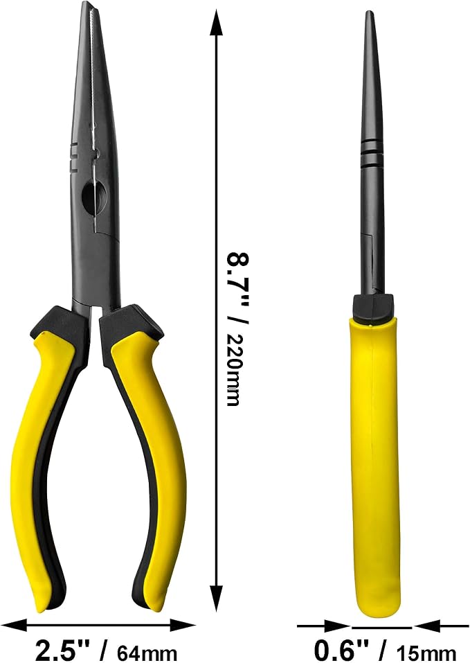 Hanpex-9 inch Fishing Pliers with Anti-Rust Teflon Coated, Freshwater/Saltwater Fishing Tools, Comfort Grip Handles Fishing Gear Idea for Fishing Trip