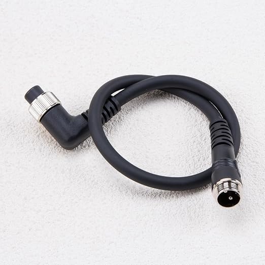 ZORZA 1Pcs Electric Fishing Reel Power Cord with 2-Hole Elbow Design Spinning Reel Power Line for Enhanced Fishing Experience Shipping Direction 6 o'clock(0.45m)