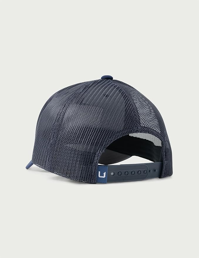 HUK Men's Mesh Trucker Snapback Hat | Anti-Glare Fishing Hat
