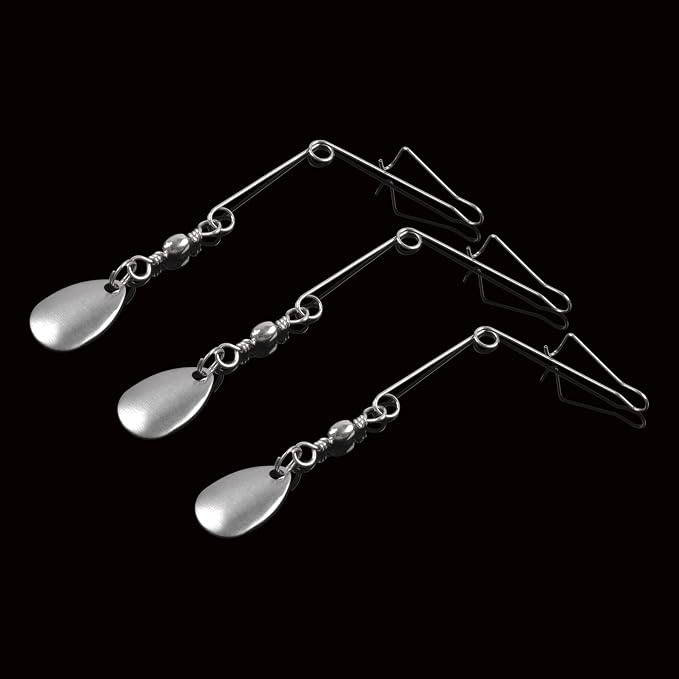 Fishing Spinner Blades,Smooth Spoons Rigs Spinnerbait Wire Shaft with Colorado Blade Spin Jig Spinners Lure Replacement Spinnerbait Making Accessories Supplies