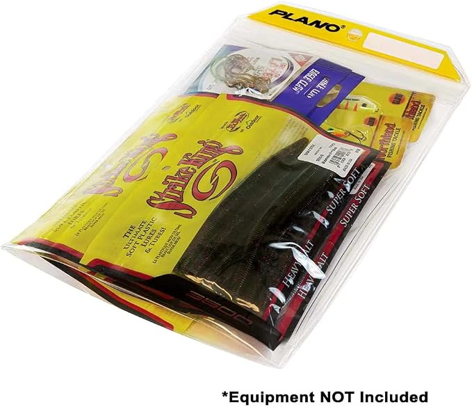 Plano StowAll Series 3600 Waterproof Storage Bag, 7.25”L x 11”H, Transparent, TPU Plastic Bags for Soft Baits & Fishing Tools, Water-Resistant Storage Bags