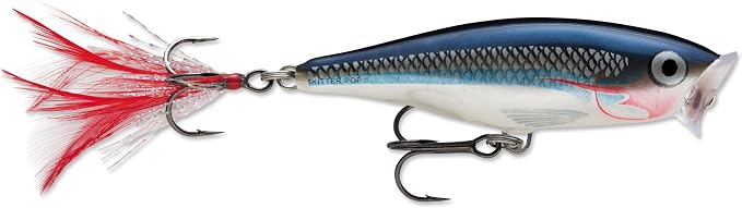 Rapala Skitter Pop Topwater Popper, Surface Hard Bait, Bass Fishing Lure, Splash and Pop Action, 2-3/4", Shad