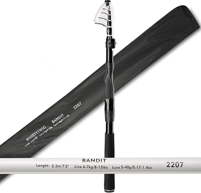 Whistytwig Carbon Fiber Telescopic Fishing Rod - Portable Collapsible Design for Travel and Adventure - Versatile Saltwater and Freshwater Fishing Pole