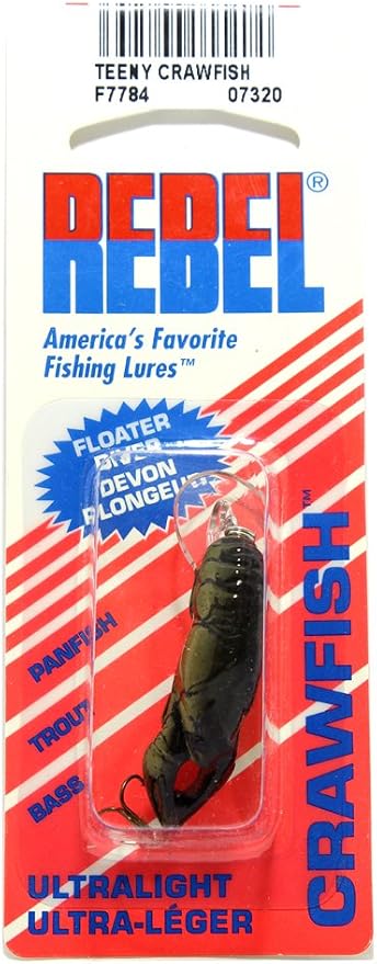 Rebel Lures Original Realistic Crawfish Crankbait Fishing Lure