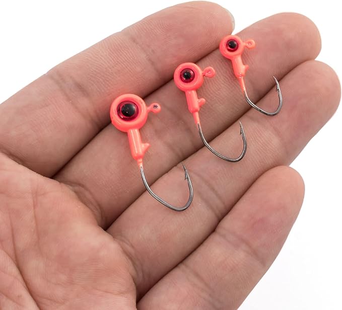 Dr.Fish Crappie Jig 3D Eyes Fishing Jig Head Freshwater Crappie Trout Panfish Hook Bass Fishing Lure 1/32oz 1/16oz 1/8oz