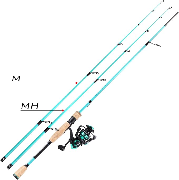 Sougayilang Fishing Rod and Reel Combo, Medium Fishing Pole with Spinning Reel, Baitcaster Combo, SuperPolymer Handle