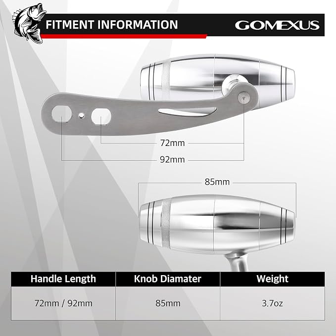 GOMEXUS Power Handle for Penn Special Senator 112H 113H 114H Fishing Reel Crank