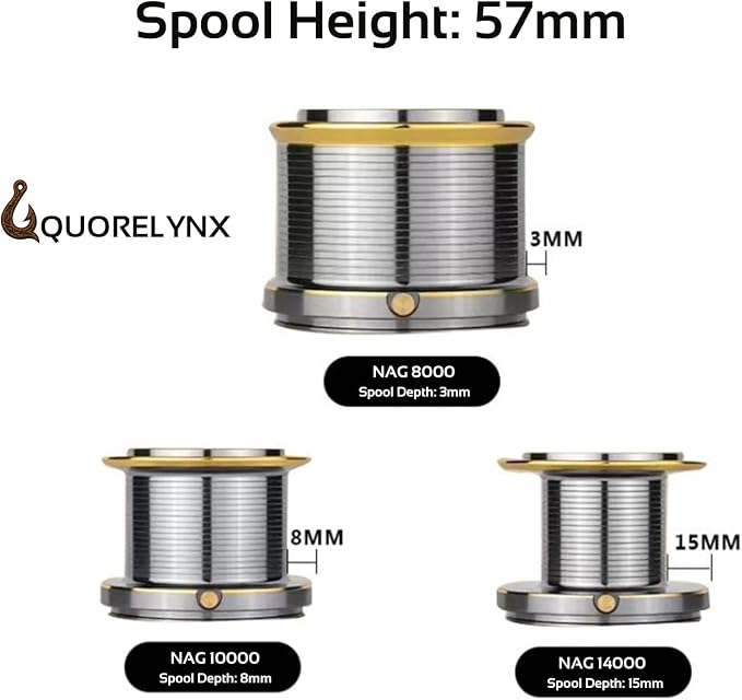 Saltwater Spinning Reels 8000/10000/14000, Heavy Duty Surf Fishing Reel for Long Casting, 6+1BB, 4.8:1 Gear Ratio, 61lbs Max Drag, Corrosion-Resistant CNC Aluminum High Capacity Spool