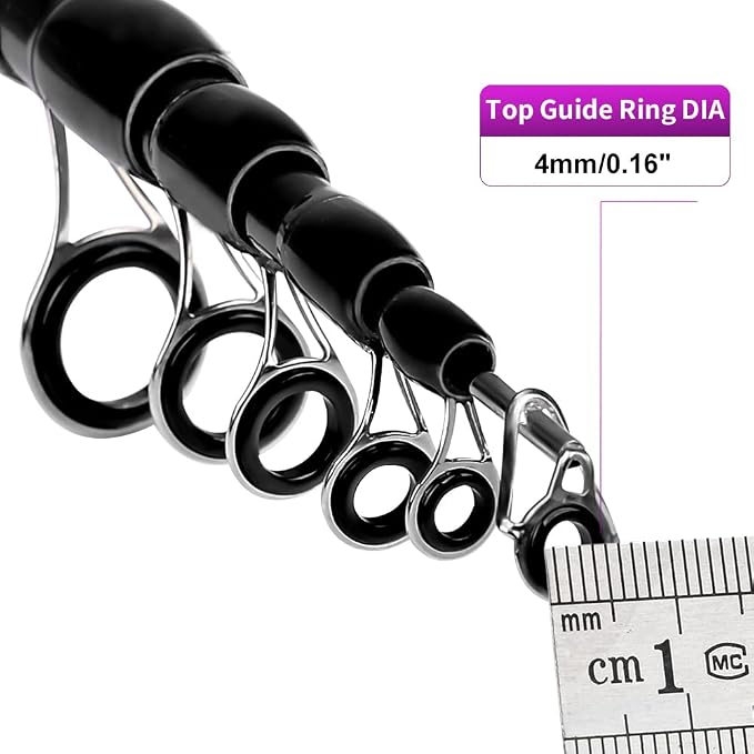 Fishing Rod and Reel Combo - 6.9ft Telescopic Spincast Rod with Left Handed Baitcasting Reel Combos - Sea Saltwater Freshwater Ice Bass Fishing Tackle Set - Fishing Rods Kit