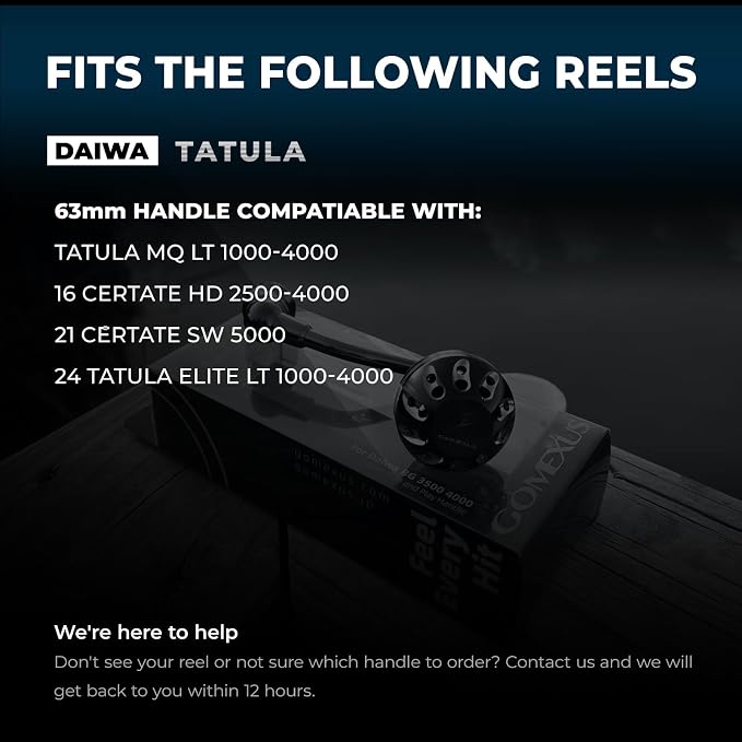 GOMEXUS Power Handle for Daiwa Tatula LT Fuego LT Ballistic LT Spinning Reel Replacement Crank (Fit MQ Version) 【Please Confirm The Size and Pay Attention to The First Picture】