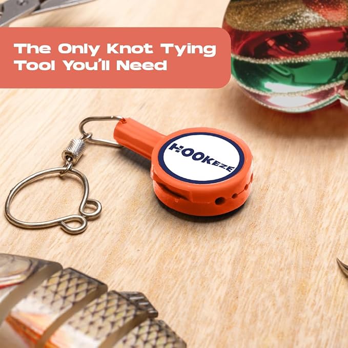 HOOK-EZE Fishing Knot Tying Tool | Protect from Fish Hooks | Tie Fishing Knots Easily | Cool Gadgets for Fishermen | Ice Fly Fishing | Fishing Accessories for Beginner Anglers | Nail Knot Tool