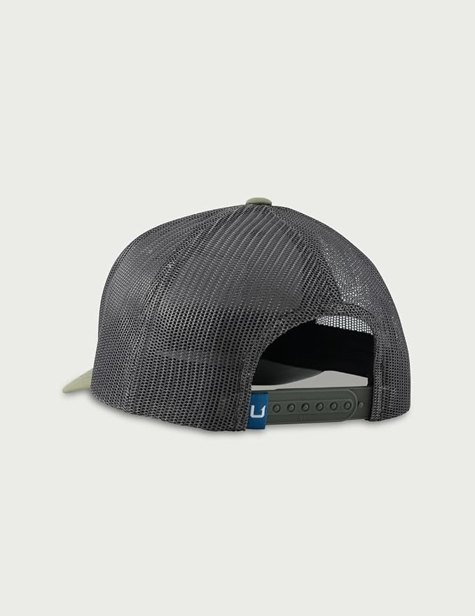 HUK Men's Mesh Trucker Snapback Hat | Anti-Glare Fishing Hat