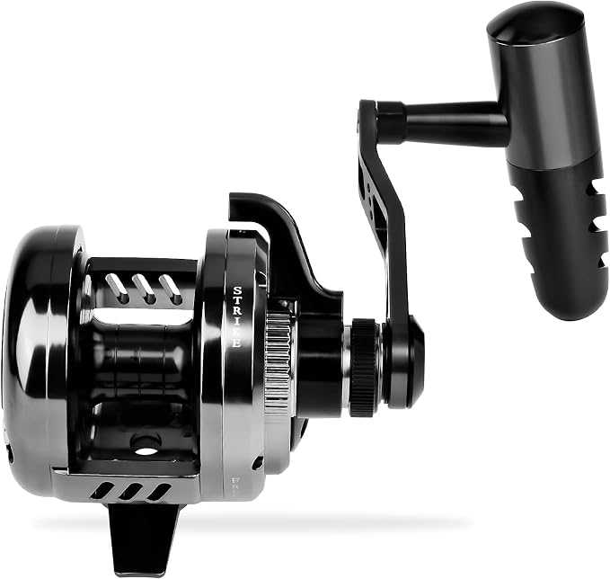 Jigging Reel Conventional Reels - Lever Drag Saltwater Heavy Duty Deep Ocean Big Game Offshore Round Aluminum Trolling Reel - Black Saltwater Jigging Fishing Reels