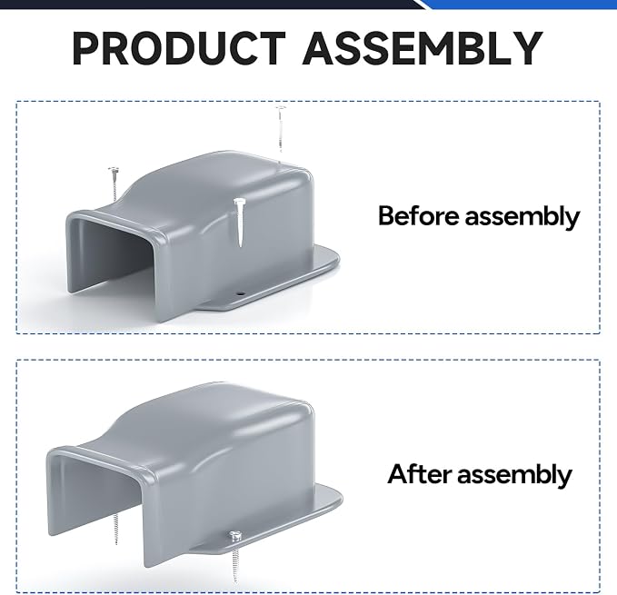 3'' Width Entry Wall Cover, PP Mini-Split Line Set Cover Accessories for Ductless Mini Split, Central AC and Heat Pumps, Grey