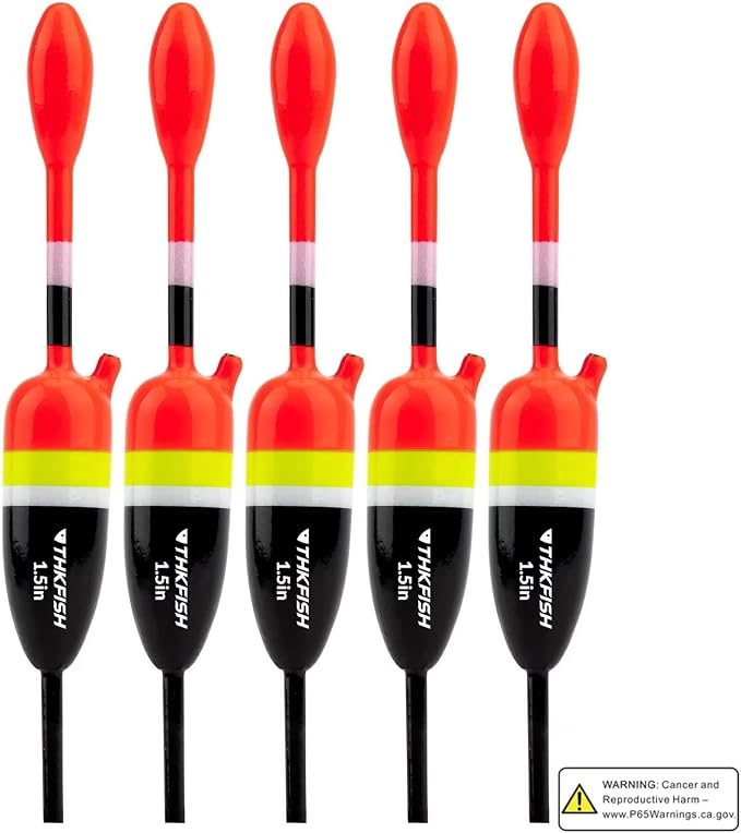 THKFISH Fishing Bobbers Fishing Floats and Bobbers Slip Bobbers for Fishing Balsa Floats Crappie Fishing Bobbers 1/6oz(3.47"X0.47"X6.73") 3/8oz(3.84"X0.6"X 7.2") 1/2oz(4.13"X0.75"X7.87")
