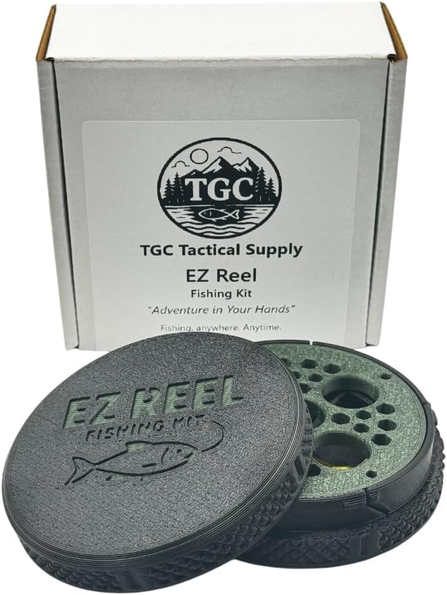 EZ Reel Fishing Kit – Pocket Size Handline Fishing Reel | Ultimate Compact Rodless Reel Fishing Kit for Hiking, Outdoors, and Adventure.