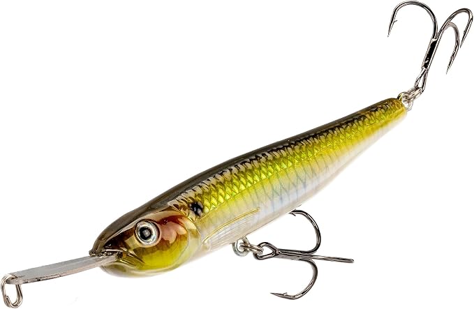 Strike King (HCEV70-864) Evader 70 Fishing Lure, Multi-Functional Hard Bait, Metal Lip, Evasive Action, 2 3/4-Inches, 1/4-Ounce, Size 10 Treble Hooks, Ghost Herring