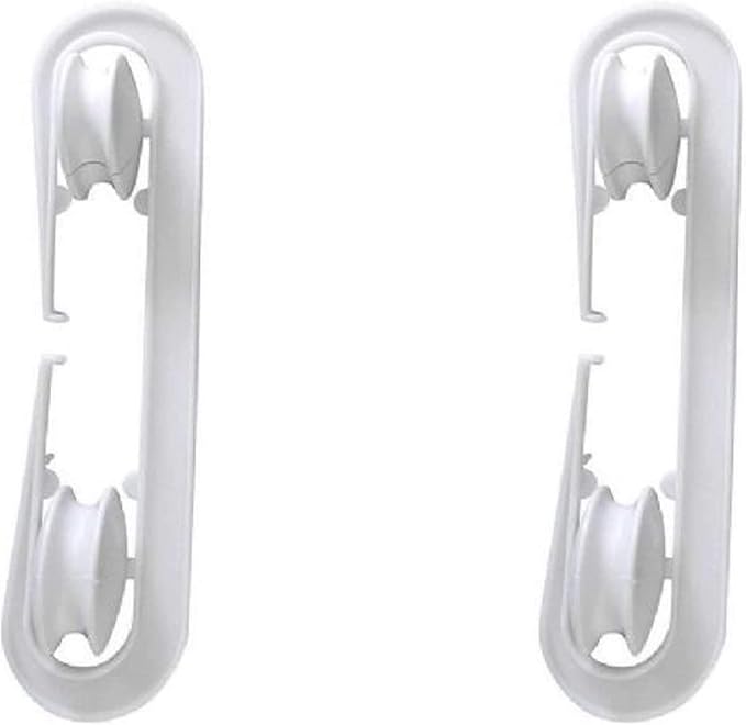 Dependable Industries 2 Pack High Grade Plastic Clothesline Spreader Weatherproof Rustproof Keeps Rope Taut and Untangled White