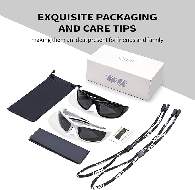 Polarized Sports Sunglasses For Men Women Unbreakable Frame Cycling Driving Fishing UV400 Protection