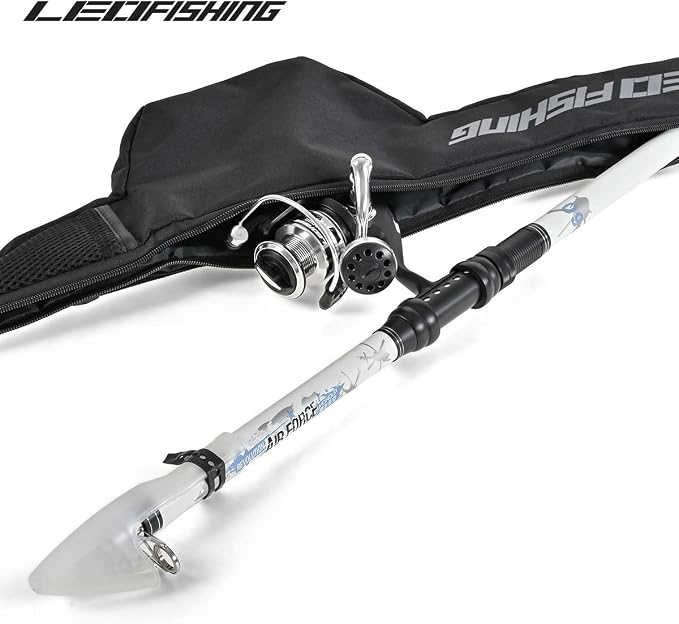 LEOFISHING Portable Fishing Rod Case Folding Fishing Pole Bag Fishing Pole Tackle Protective Cover Case Fishing Spinning Rod Bag Special Design for Fishing Poles with Reels 3 Size (Small)