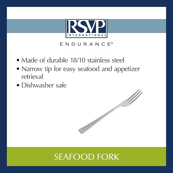 RSVP International Endurance Collection Seafood Tool, Fork, Stainless Steel