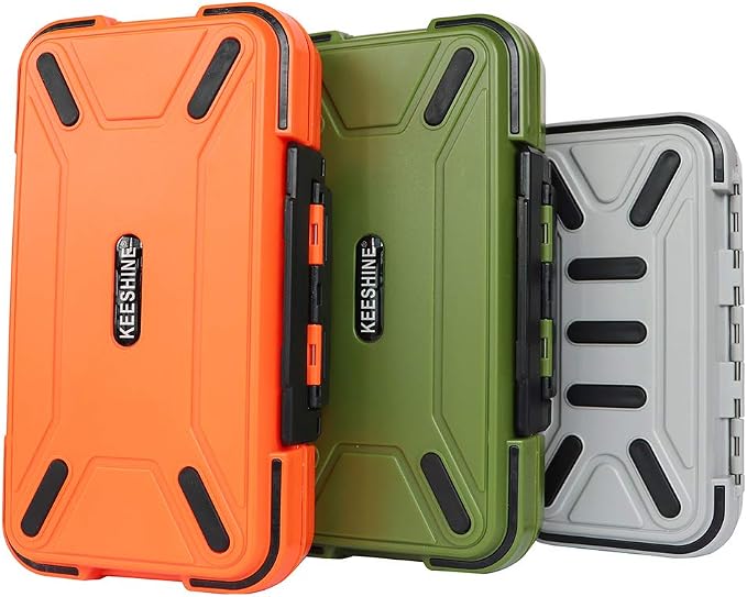 SMALL Fishing Tackle Box, Floating Storage Box, Double-Sided Fishing Lure Box with Adjustable Dividers Storage Jewelry Organizer Making Kit Container for Lure Hook Beads Earring Tool(Orange)