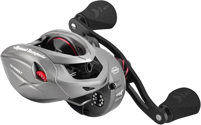 KastKing Speed Demon Elite Fishing Reel, World's Fastest 10.5:1 Gear Ratio/Deadbolt Baitcasting Reel, 10+1 Shielded Stainless Steel BB, CNC Lightweight Aluminum Frame, Available in Skipping Version