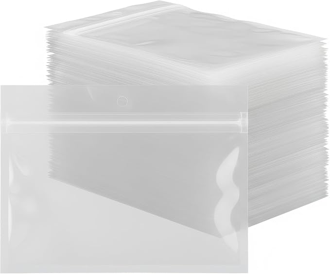 100 Pack Soft Plastic Baits Bags 6.7"x5.5" | Heavy-Duty Clear Lock Zipper Lure Packaging Bags - Leakproof Double-Sealed Zipper Storage for Soft Plastic Lures & Fishing Gear | Multiple Sizes