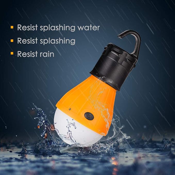 3LED Fishing Light Outdoor Camping Light Emergency Light Portable Camping Light Fishing Camping Light Lamp Hanging Bulb Tent led Light (4pcs Mix Color)