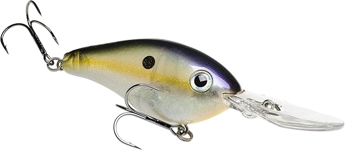 Strike King Pro Model 6XD Fishing Lure, Deep Diving Crankbait, Unique Curved Bill, Free-Floating Rattle Chambers, 1-Ounce, Dives to 19-Feet, Size 1 Treble Hooks